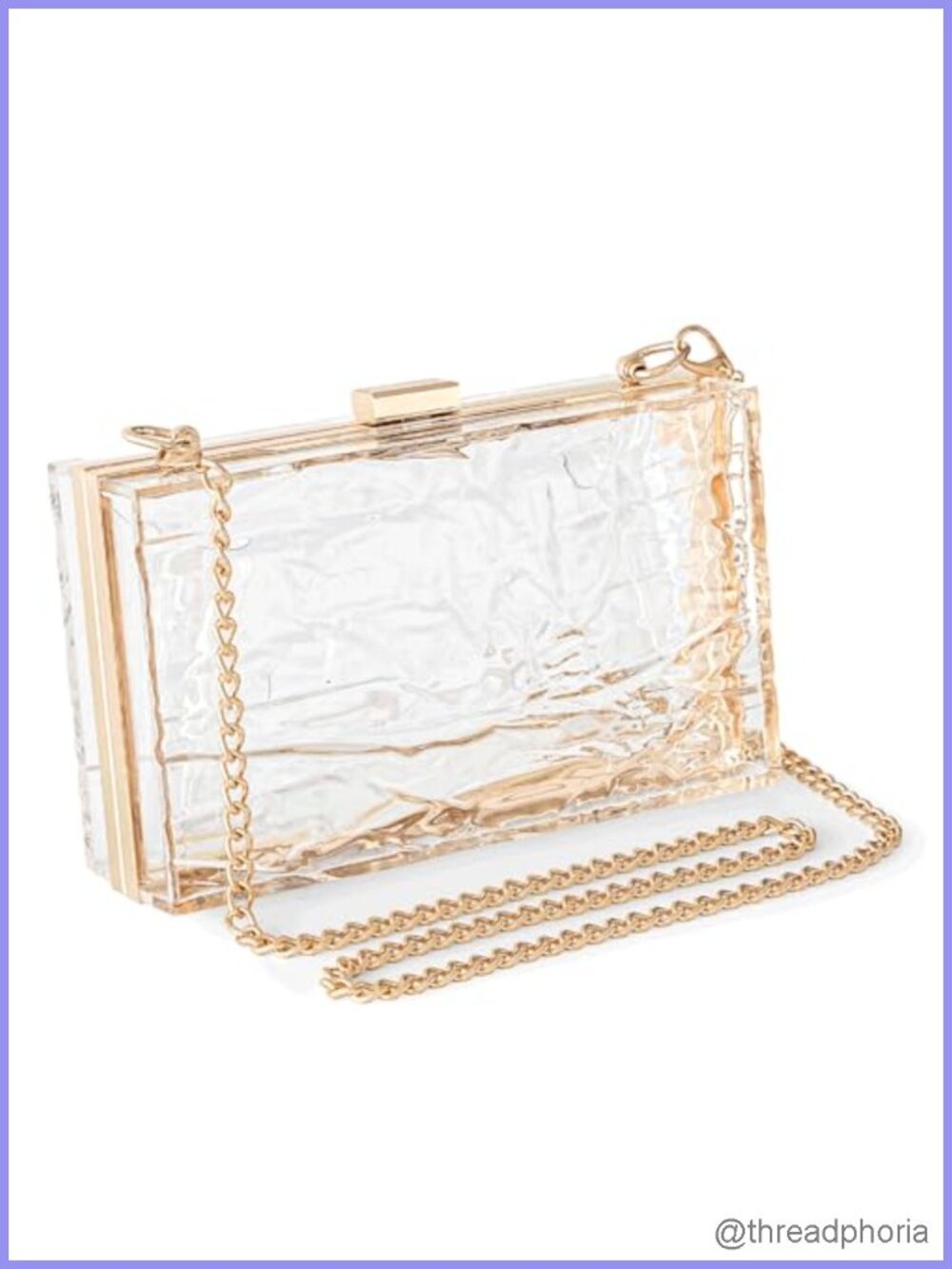 Clear Acrylic Evening Clutch Chain Crossbody Purse